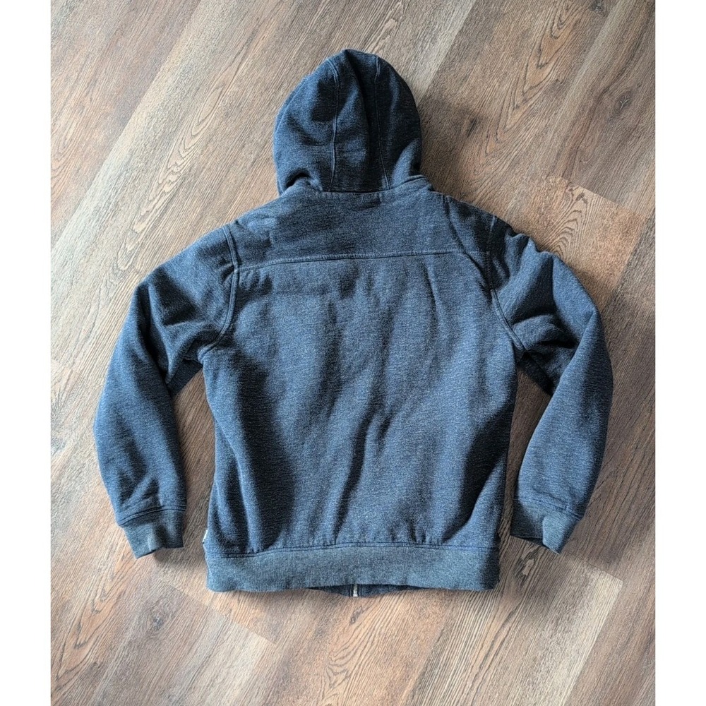 O'Neil Jacket Men's M Sherpa Fleece Hoodie Navy Full Zip Surf Skater Pockets Vtg - Picture 12 of 16